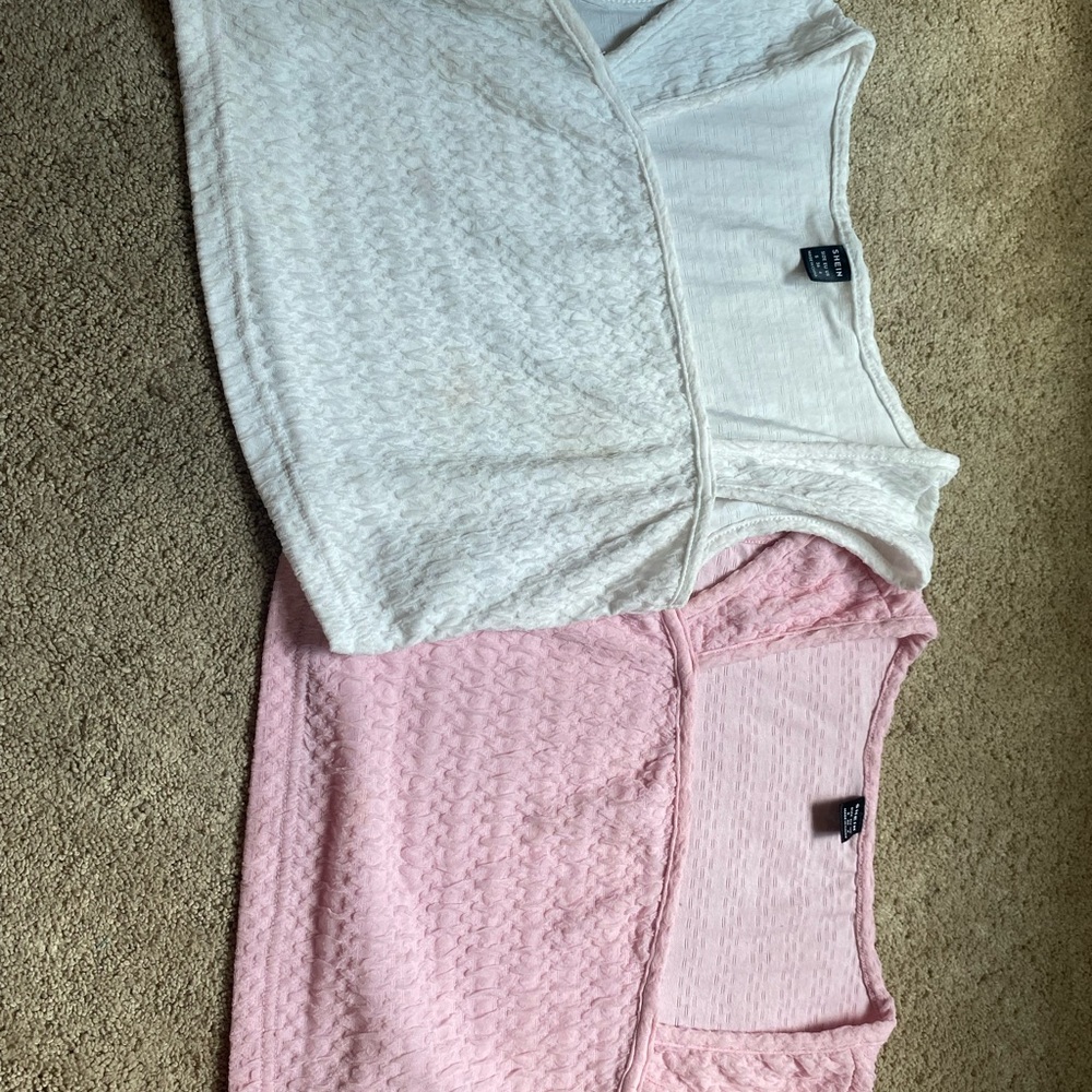 SHEIN Pink Textured Top